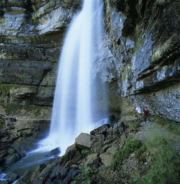 Grand Saut waterfall, Cascades du Herisson, near Clairvaux Les Lacs, Jura, Franche Comte, France, Europe