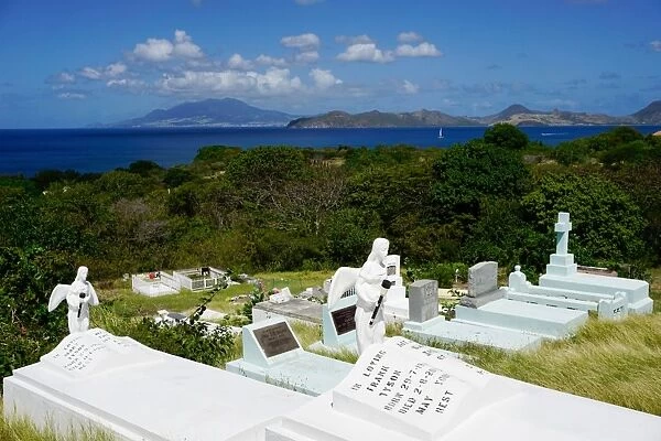 Graveyard at S. Thomas Anglican Church built in 1643, Nevis, St. Kitts and Nevis