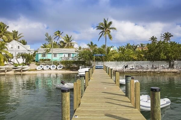 Harbour front, Hope Town, Elbow Cay, Abaco Islands, Bahamas, West Indies, Caribbean