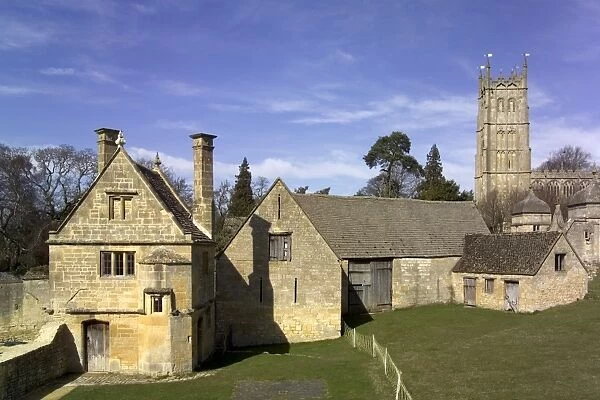 Honey coloured stone buildings, Chipping Campden, The Cotswolds, Gloucestershire