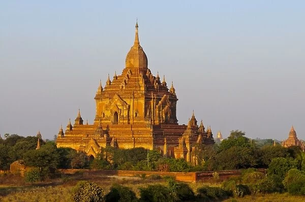Huge old temple in Bagan, Myanmar, Asia