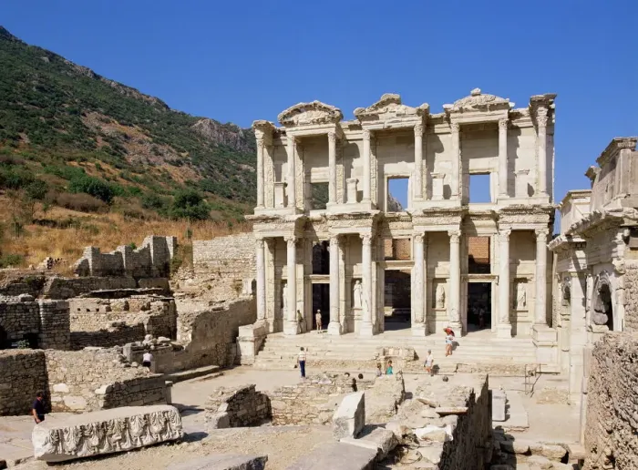 Framed Print : Print of the Library of Celsus in Ephesus, Turkey Framed Print : Print of the Library of Celsus in Ephesus, Turkey