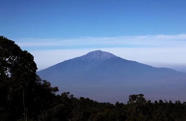 Looking towards Mount Meru from the Shira Plateau below Kilimanjaros Uhuru Peak