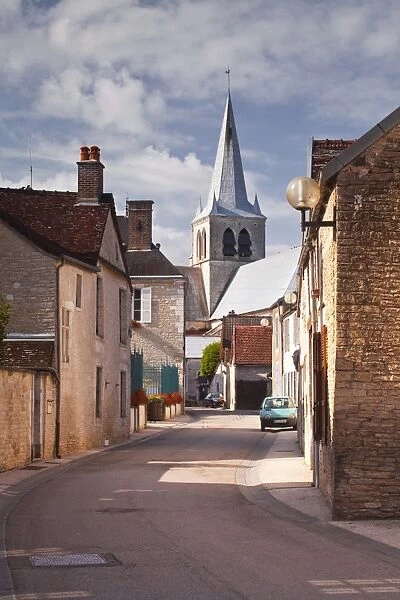 The main street in the Champagne village of Les Riceys, Aube, Champagne-Ardennes, France, Europe