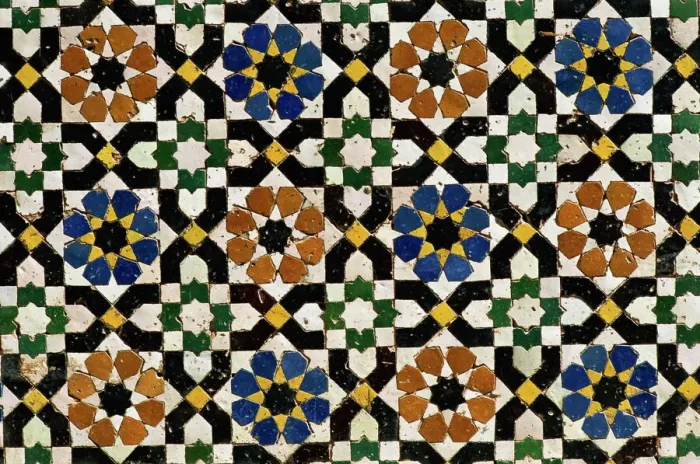 Framed Print : Mosaic Tilework Print of Zaouia Moulay Idriss Framed Print : Mosaic Tilework Print of Zaouia Moulay Idriss