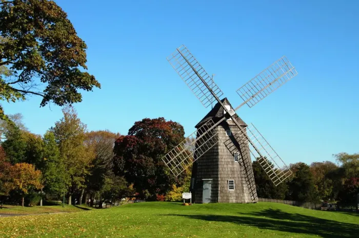 Framed Print : Old Hook Windmill Print, East Hampton