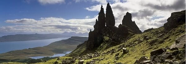 The Old Man of Storr, overlooking Loch Leathan and Rsay Sound, Trotternish