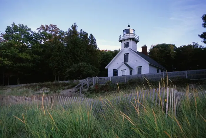 Framed Print : Old Mission Lighthouse Print Framed Print : Old Mission Lighthouse Print