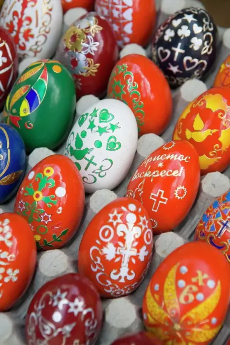 Framed Print : Traditional Bulgarian Print of Painted Eggs, Sofia, Europe Framed Print : Traditional Bulgarian Print of Painted Eggs, Sofia, Europe