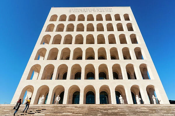 Palazzo della Civilta Italiana (Palazzo della Civilta del Lavoro) (Square Colosseum), EUR, Rome, Latium (Lazio), Italy, Europe