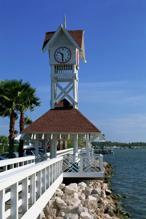 Framed Print : Print of The Pier and clock, Bradenton Beach Framed Print : Print of The Pier and clock, Bradenton Beach