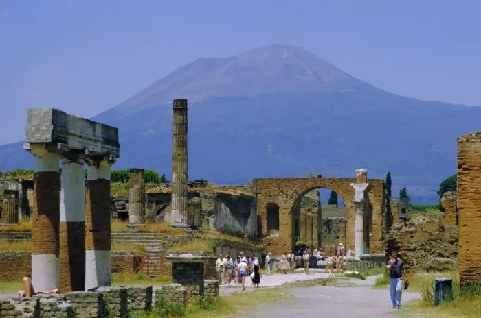 Framed Print : Pompeii Landscape Print Framed Print : Pompeii Landscape Print