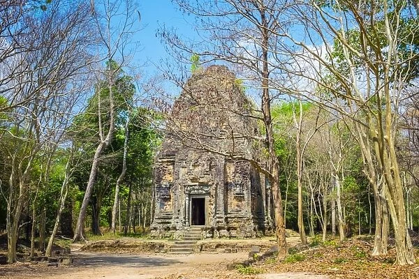 Pre-Angkorian temple ruins at Sambor Prei Kuk, Kampong Thom Province, Cambodia, Indochina