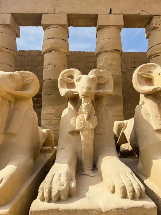 Framed Print : Ram-headed sphinx print from Karnak Temple Complex Framed Print : Ram-headed sphinx print from Karnak Temple Complex