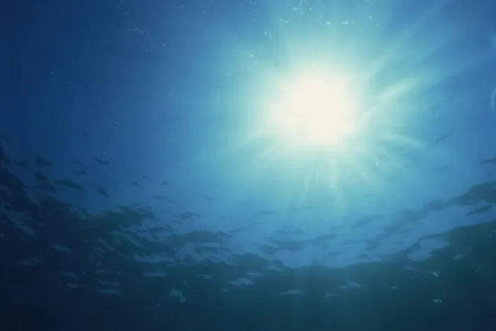 Framed Print : Similan Island Underwater Sunlight Print