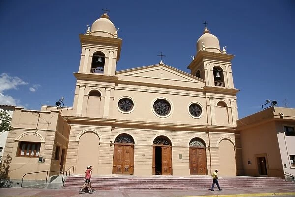 Rosario Cathedral in the main square of Cafayate, Salta Province, Argentina, South America