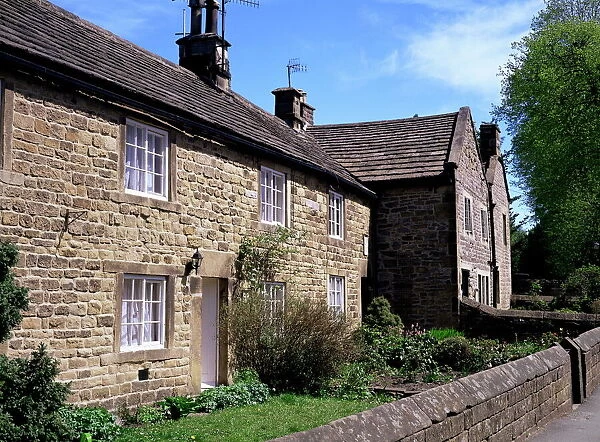 Rose and Plague cottages, Eyam, Derbyshire, England, United Kingdom, Europe