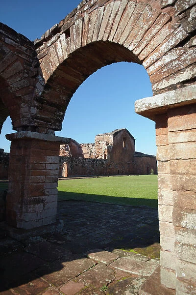 Ruins of Jesuit mission at Trinidad (La Santisima Trinidad de Parana), UNESCO World Heritage Site, Parana Plateau, Paraguay, South America