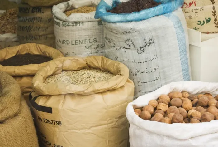 Framed Print : Sacks of nuts and lentils Print Framed Print : Sacks of nuts and lentils Print