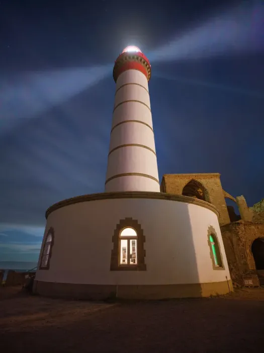 Framed Print : Saint-Mathieu Lighthouse at Night Print