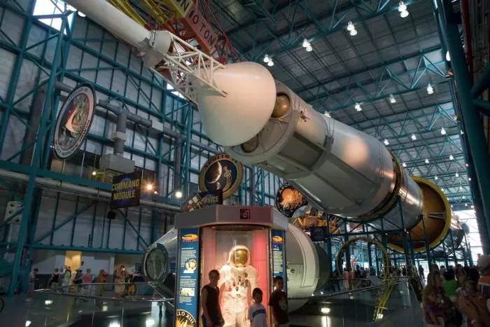 Framed Print : Saturn V Rocket, Apollo 13 Space Suit and Modules Print Framed Print : Saturn V Rocket, Apollo 13 Space Suit and Modules Print