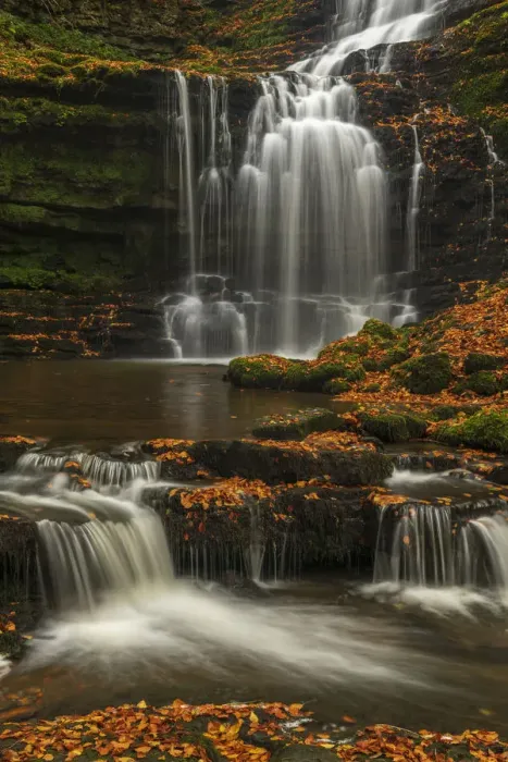 Framed Print : Scalebor Force Waterfall Print, Yorkshire Dales Autumn Scene Framed Print : Scalebor Force Waterfall Print, Yorkshire Dales Autumn Scene