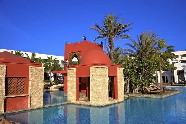 Swimming pool at hotel, Agadir, Morocco, North Africa, Africa