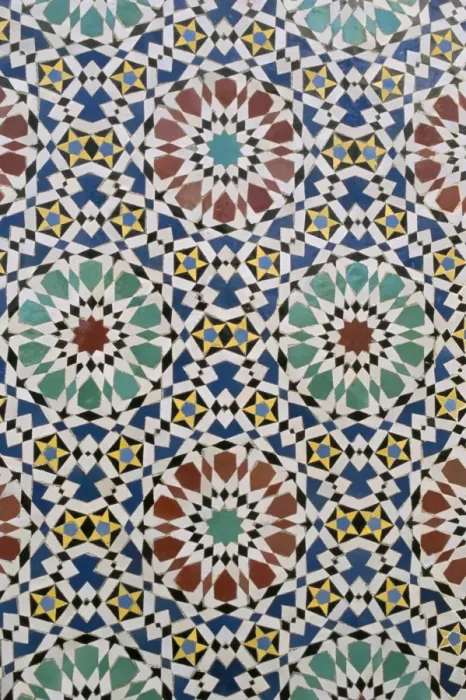 Framed Print : Detail of Moroccan Tilework Print Framed Print : Detail of Moroccan Tilework Print