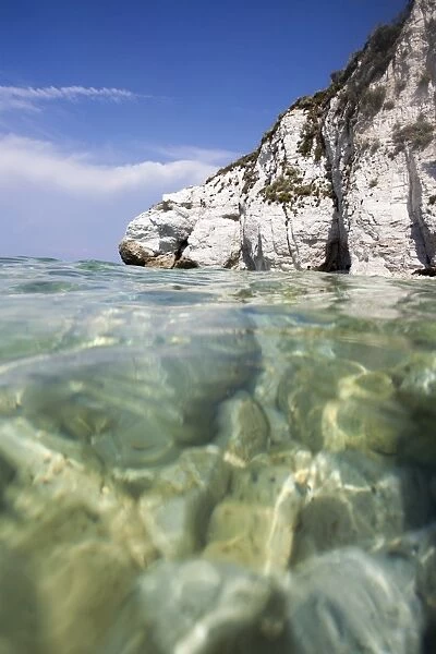Turquoise sea, Capo Bianco beach, Portoferraio, Elba Island, Livorno Province, Tuscany