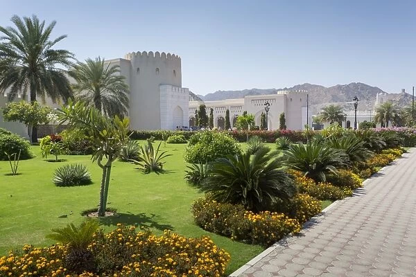 View of Al Alam Palace complex, Muscat, Oman, Middle East