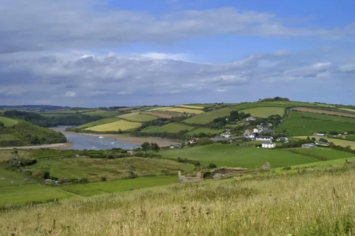 Framed Print : View of the Devon Coast Print, South West Devon Footpath