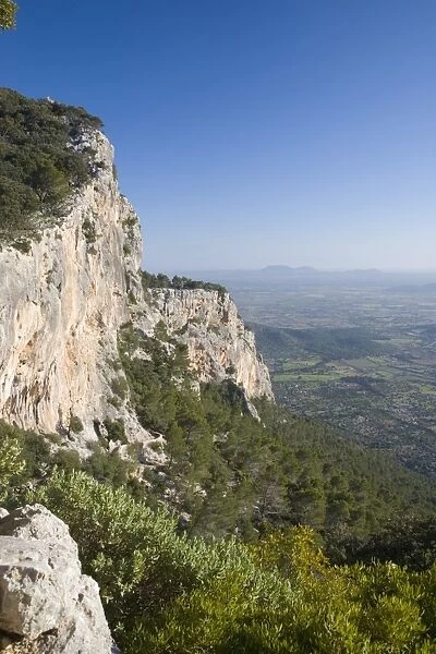 View southeastwards from summit of the Puig d Alaro, Alaro, Mallorca