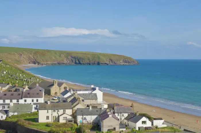Framed Print : Aberdaron Village Print, Llyn Peninsula, North Wales