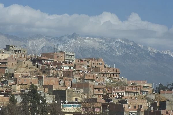 Village at the base of the Kabylie Mountains, Algeria, North Africa, Africa