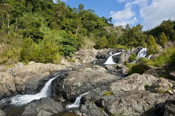 Waterfalls of Ciu on the east coast of Grande Terre, New Caledonia, Melanesia, South Pacific, Pacific