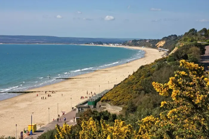 Framed Print : West Beach and Cliffs Print - Bournemouth Landscape Framed Print : West Beach and Cliffs Print - Bournemouth Landscape
