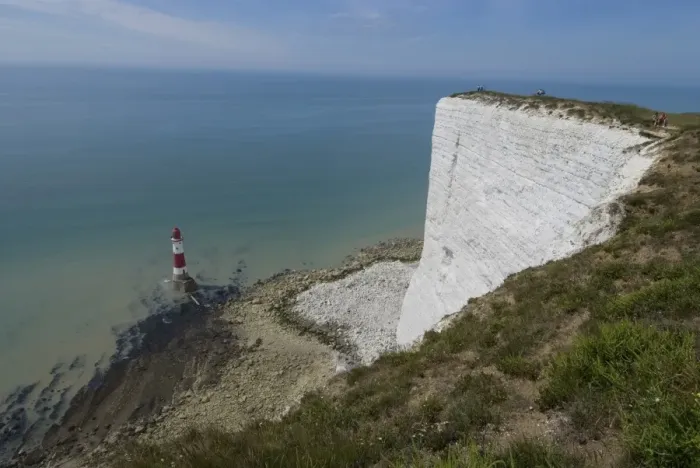 Framed Print : The White Cliff and Lighthouse at Beachy Head Print Framed Print : The White Cliff and Lighthouse at Beachy Head Print