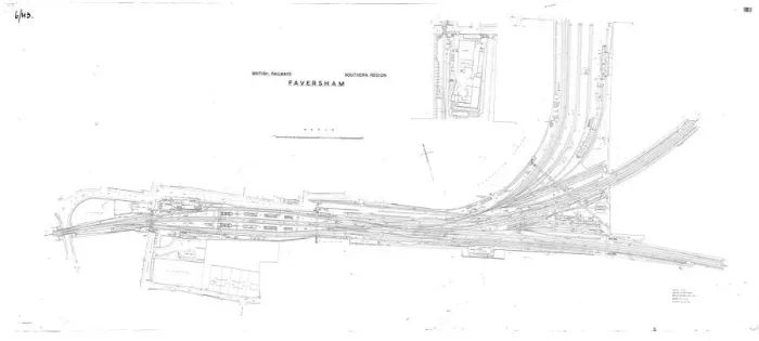 Framed Print : Faversham Station 1961 Print Layout Drawing Framed Print : Faversham Station 1961 Print Layout Drawing