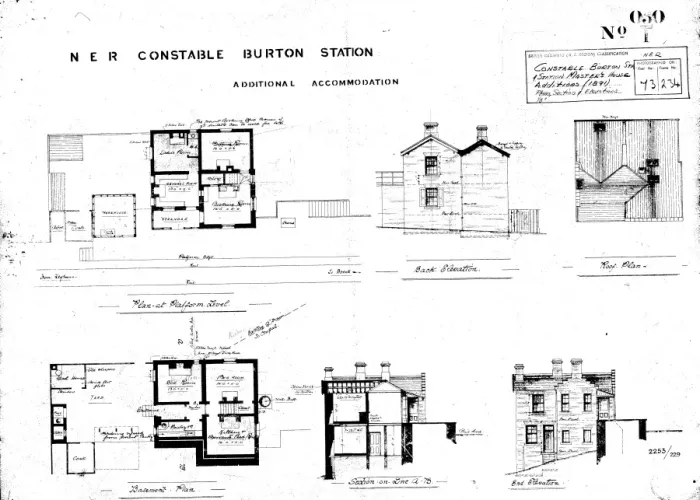 Framed Print : NER Constable Burton Station Print, 1891 Framed Print : NER Constable Burton Station Print, 1891