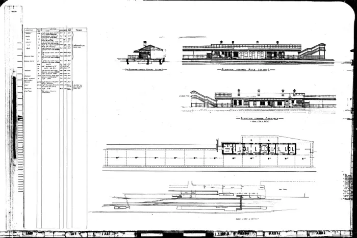 Framed Print : Princes Risborough Railway Station Print, 1984 Elevations and Approach Framed Print : Princes Risborough Railway Station Print, 1984 Elevations and Approach