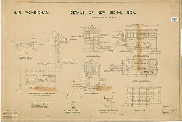 S. R. Wokingham. Details of New Signal Box [1932]