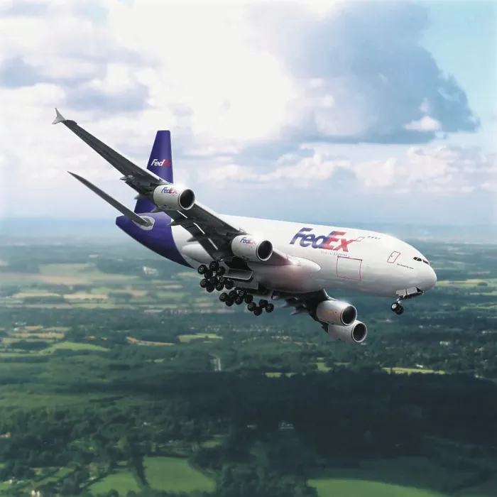 Framed Print : A380 FedEx Flight Print Framed Print : A380 FedEx Flight Print