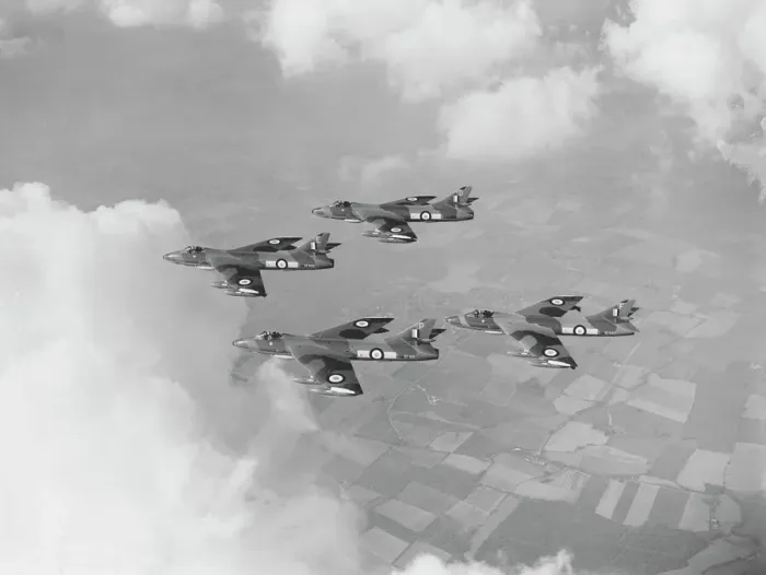 Framed Print : Hawker Hunter Formation Print (A-A Side) Framed Print : Hawker Hunter Formation Print (A-A Side)