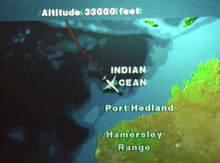 Framed Print : In-flight Map Approaching Australian Coast Print Framed Print : In-flight Map Approaching Australian Coast Print
