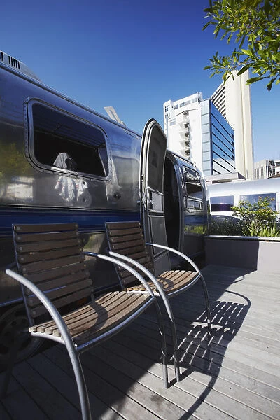 Airstream Trailer Park on rooftop of Grand Daddy Hotel, City Bowl, Cape Town, Western