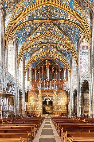 The Cathedral Basilica of Saint Cecilia interior, Albi, Midi-Pyrenees, Occitanie, France