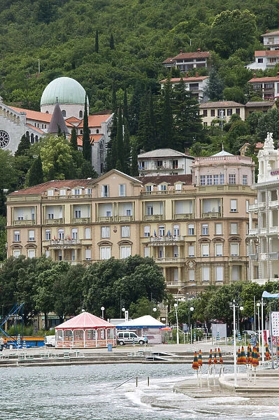 Croatia, Kvarner Region, Opatija, Hotel Bellevue detail
