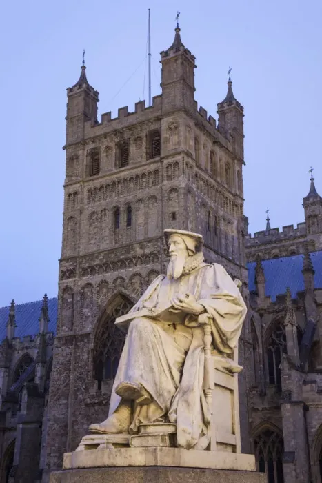 Framed Print : Exeter Cathedral Print: Richard Hooker Statue Framed Print : Exeter Cathedral Print: Richard Hooker Statue