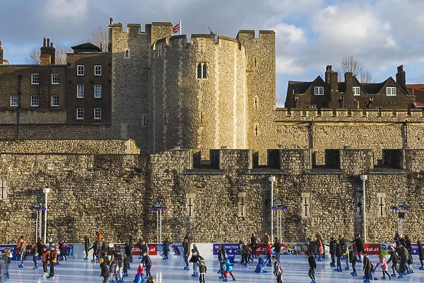 England, London, Tower of London, Ice Skating