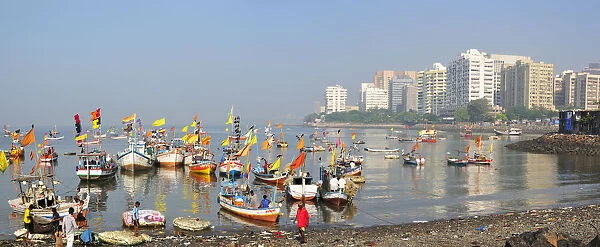 A fishing harbour in Mumbai (Bombay), India